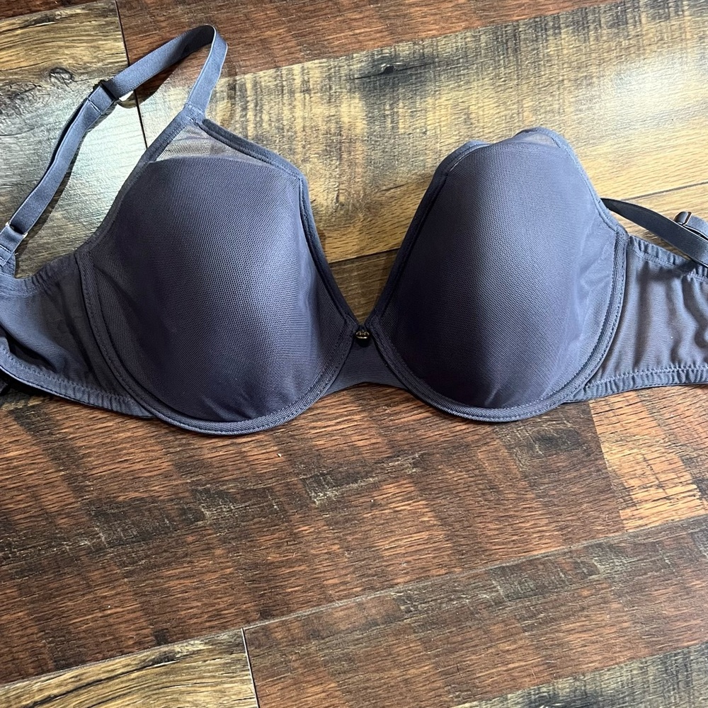 Natori Gray Underwire Bra with Adjustable Straps